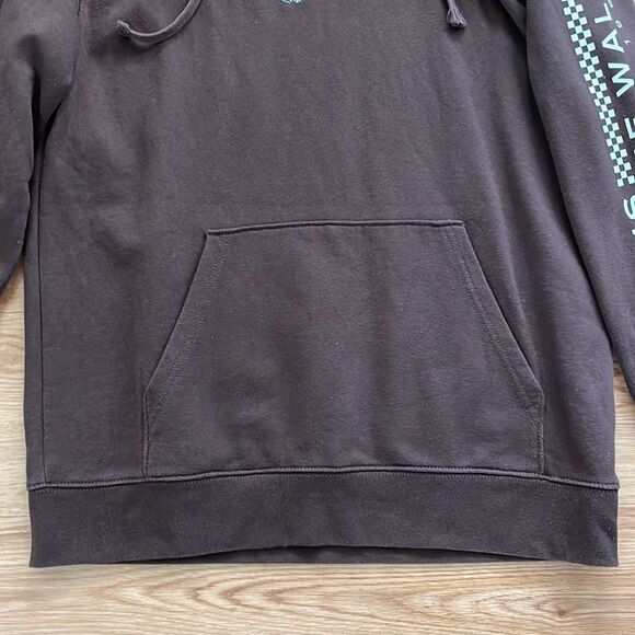 Vans Off The Wall Brown Hooded Butterfly Sweatshirt Women's Size Large - Picture 3 of 7